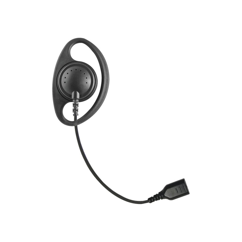[SNP-DR] Auriculares con aro en forma de D con cable de fibra trenzada y conector SNAP. Requiere micrófono de solapa de 1 o 2 hilos de la Serie SNAP.