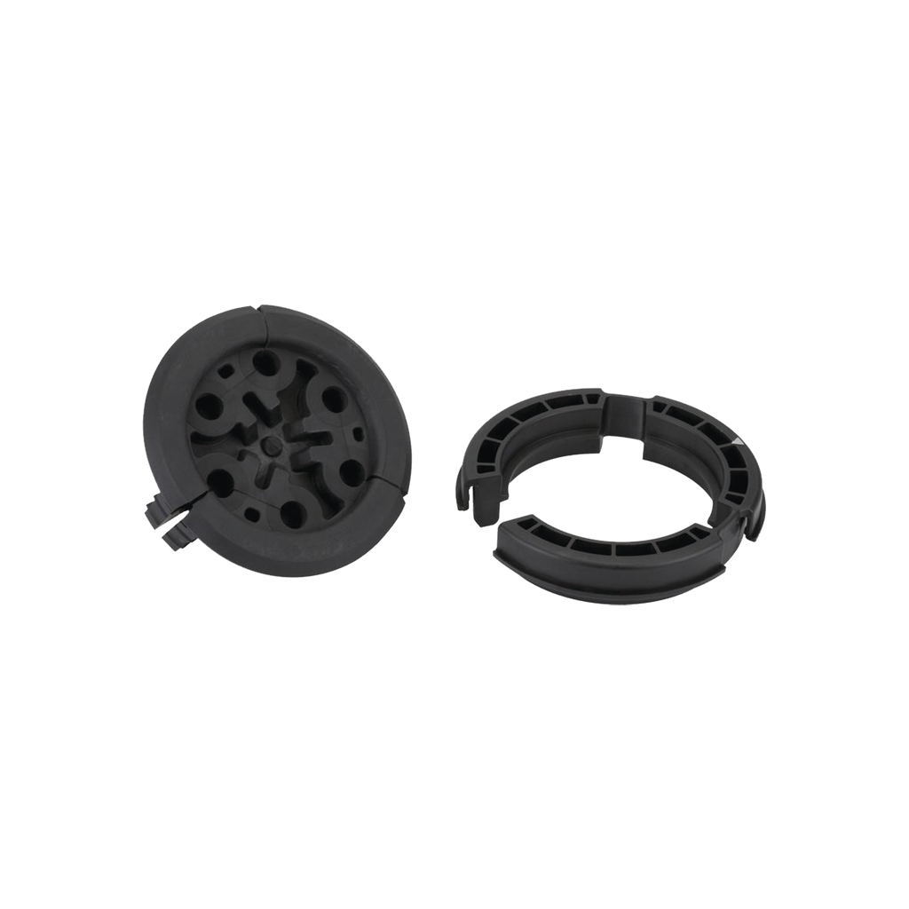 Bota Pasamuro de 4 Con 6 Orificios de 1/4 Para Cable Corrugado