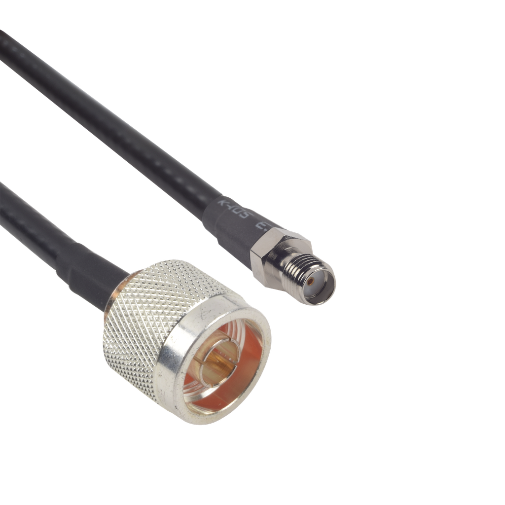 Cable LMR-240 de 60 cm con conectores N Macho y SMA Hembra.
