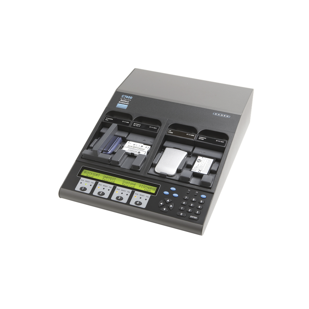 [07-740-0100] CADEX 7400-C Analizador de baterías  de 4 cavidades (80 W) no incluye adaptadores.