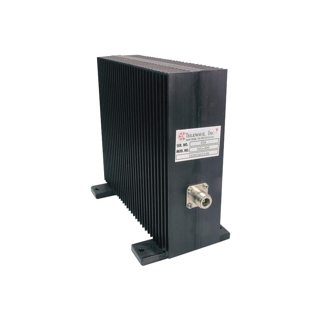 [TWL-300] Carga Terminal Coaxial Seca de RF para 50 Ohm, CD-1000 MHz, 300 Watt, 50% 2-min, N Hembra.