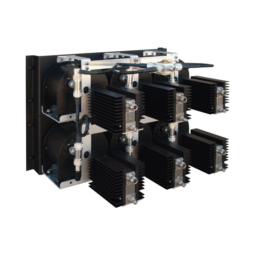 Combinador de Cerámica en Panel para Rack 19, 851-869 MHz, 5 Canales, 150 kHz de Sep. min, Ent. N Hem. / Sal. DIN 7-16 Hem.