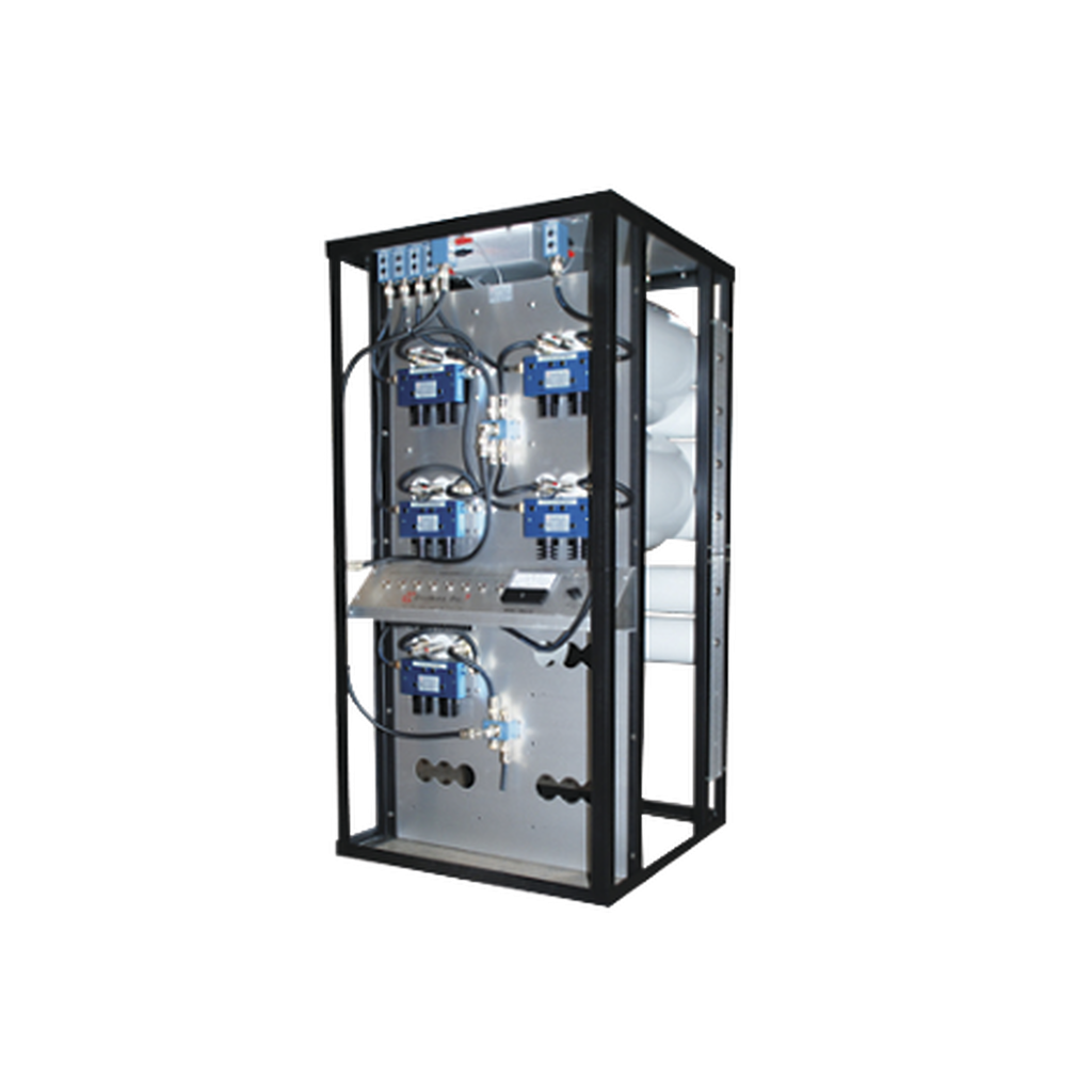 Combinador en Rack 24, 400-512 MHz, 7Can.(10Dia.) 250 KHz Tx-Tx, Monitor/Pot. 150 Watt, N Hembras.