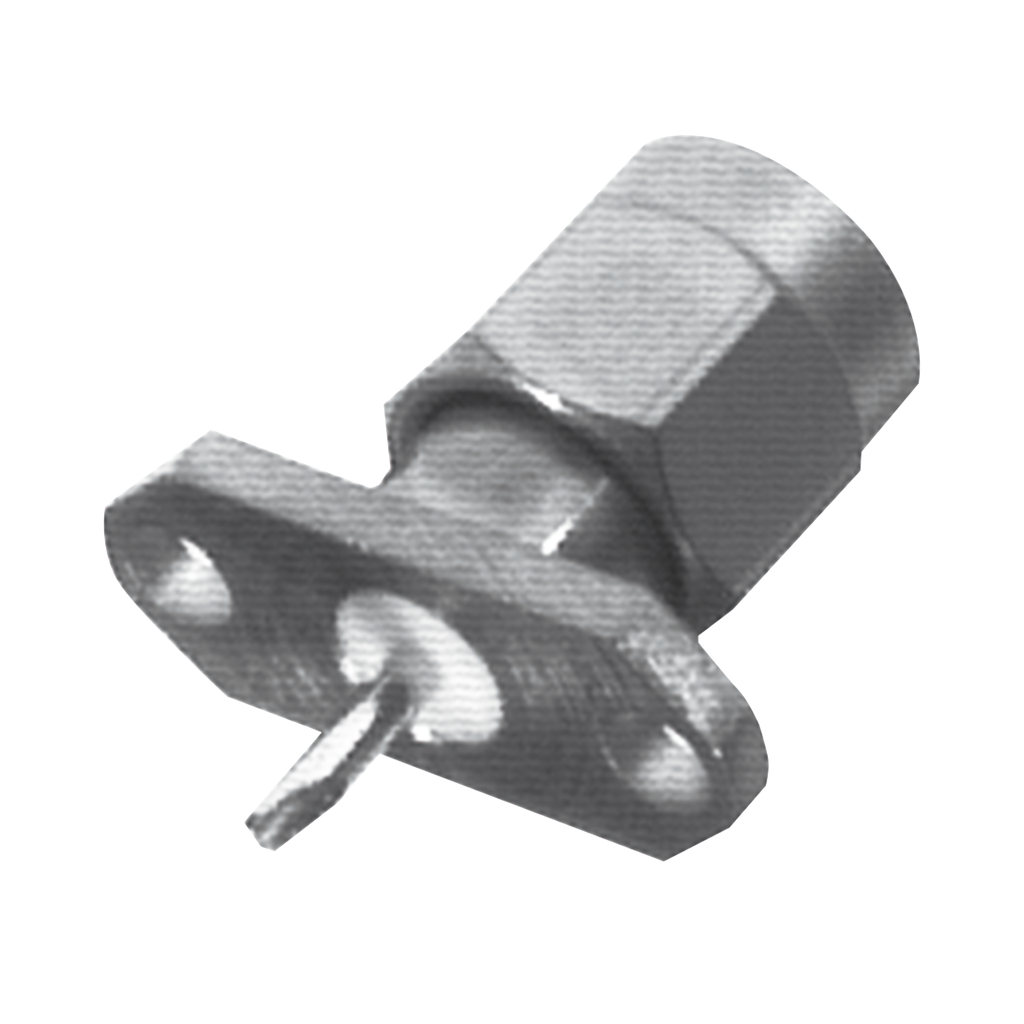 Conector SMA Macho de 2 Perforaciones, Montaje en Panel con Terminal Soldable, Níquel/ Oro/ Teflón.â??