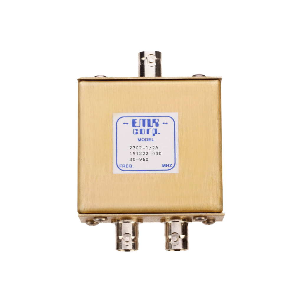 Divisor de Potencia EMR de 2 Vías, 30-960 MHz, 0.5 Watt, Conectores BNC Hembra.