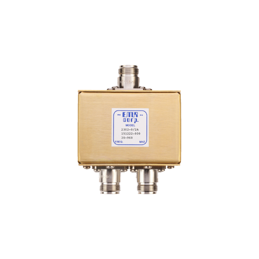 Divisor de Potencia EMR de 2 Vías, 30-960 MHz, 0.5 Watt, Conectores N Hembra.