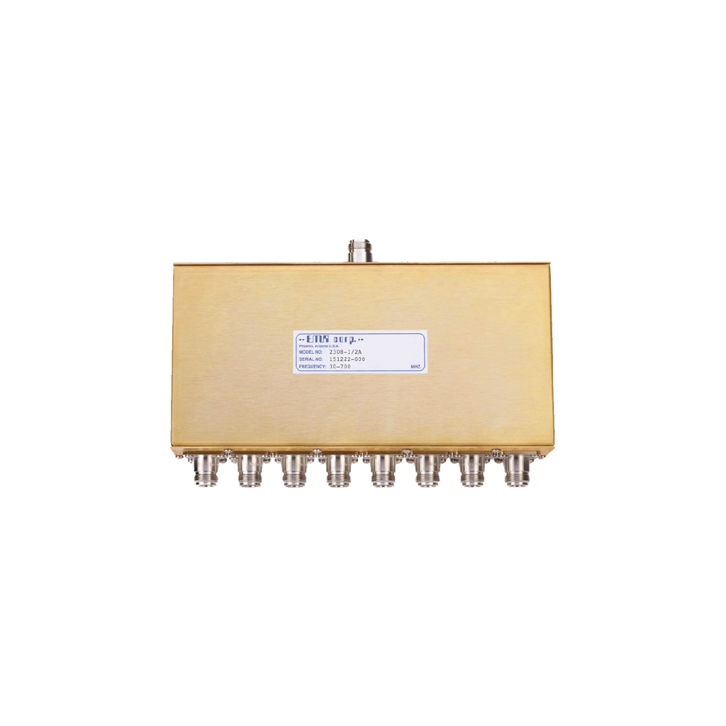 Divisor de Potencia EMR de 8 Vías, 30-700 MHz, 0.5 Watt, Conectores N Hembra.