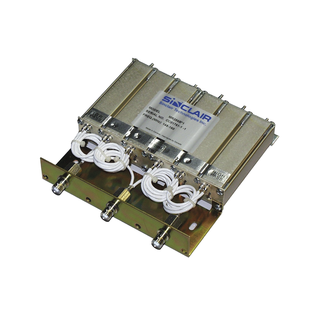 [MR256B-E6010] Duplexer Móvil Rechazo de Banda, 155-174 MHz, 6 Cavidades, 15-18 MHz de Separación, 50 Watt, BNC Hembras.
