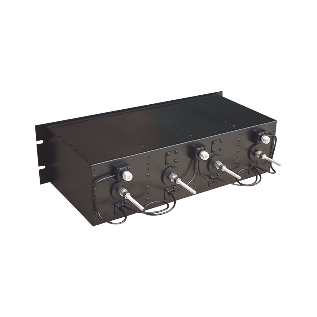 Duplexer Pasa Banda/Rechazo de Banda, UHF de 370-410 MHz, para montaje en Rack de 19 in, 50 Ohm, 4 Cavidades, 150 Watt, N Hembra.