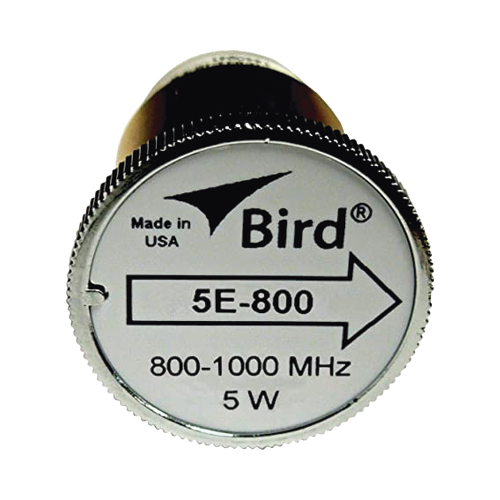 Elemento de 5 Watt en linea 7/8 para Wattmetro BIRD 43 en Rango de Frecuencia de 800 a 1000 MHz.