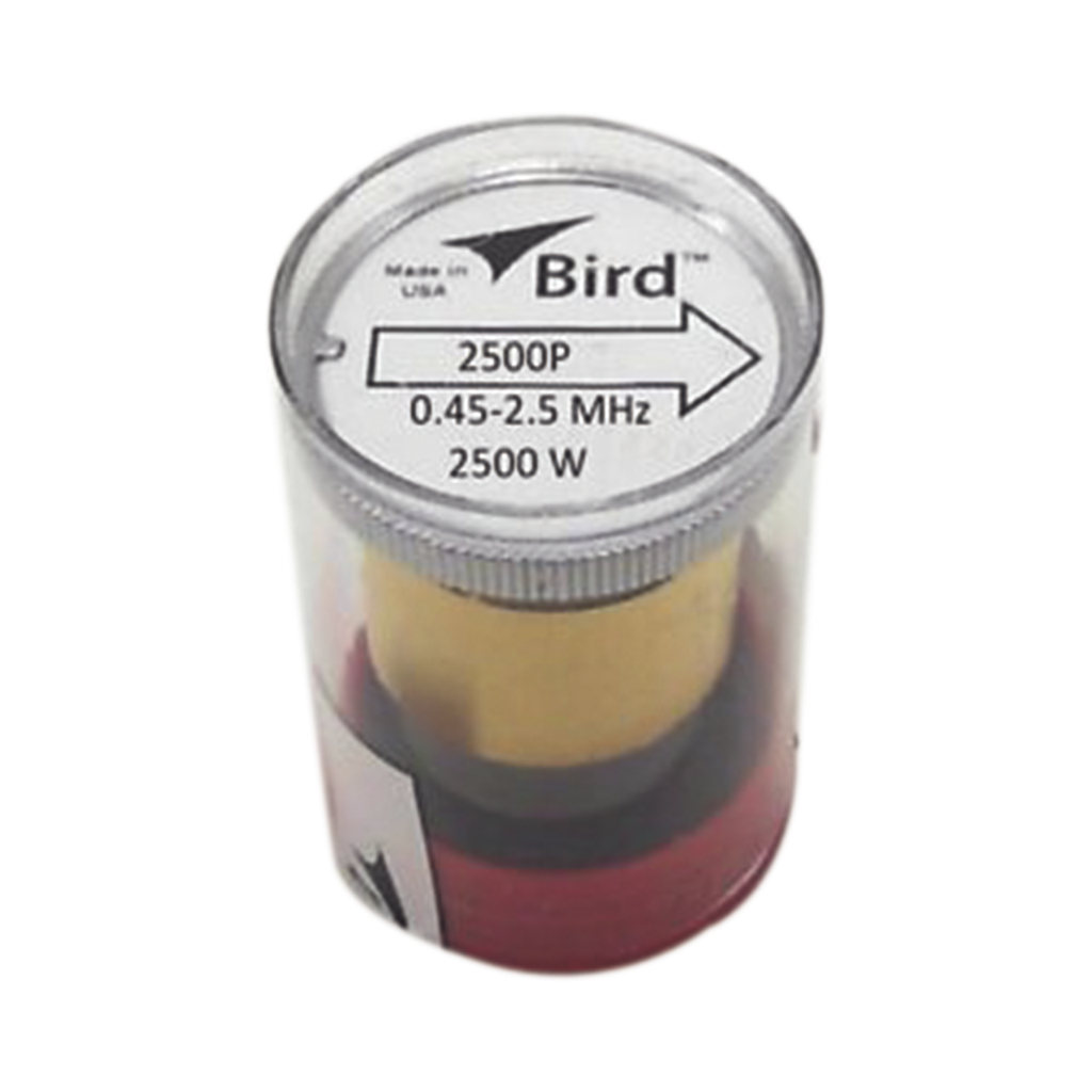 Elemento en línea 7/8 de 2500 W. para Wattmetro BIRD 43 en Rango de Frecuencia de 0.45 a 2.5 MHz.