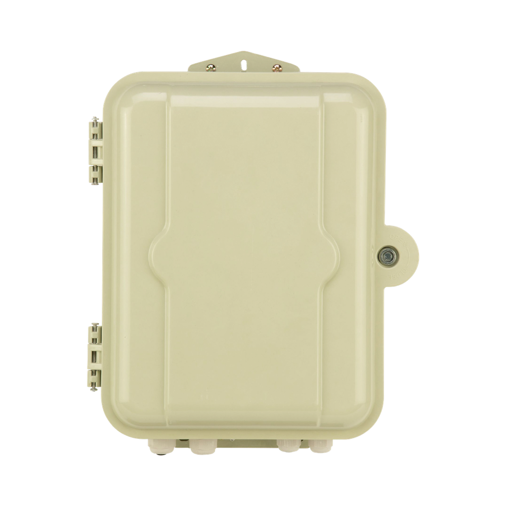 [FPONE3] Gabinete Pasivo de Fibra Óptica, Acepta Dos Placas FPONEAP12, Protección IP55, Montaje en Poste o Pared