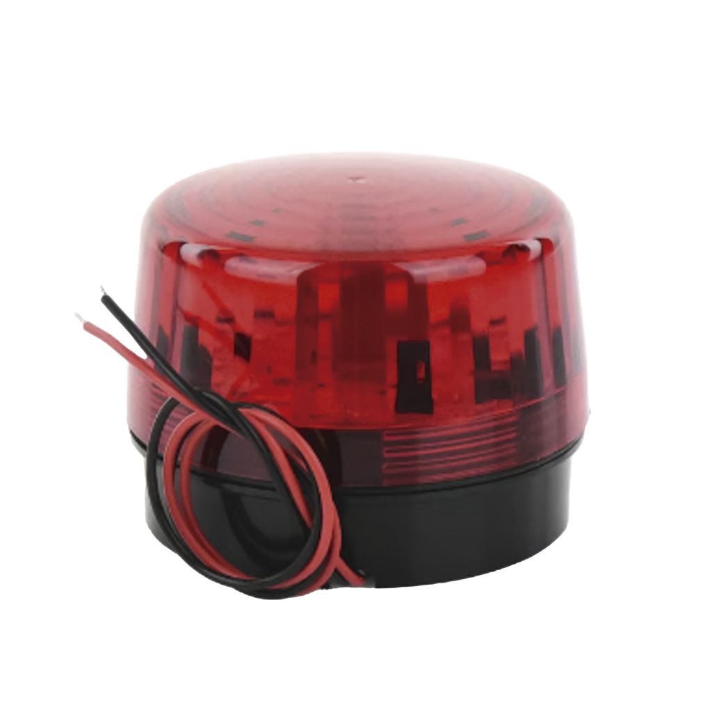 Luz Estroboscópica LED (35) / Patrones de Parpadeo Ajustables / 8 Patrones / Batería de Respaldo / 12-24 Vcc/Vca / Resistente al Clima IP66/IP55