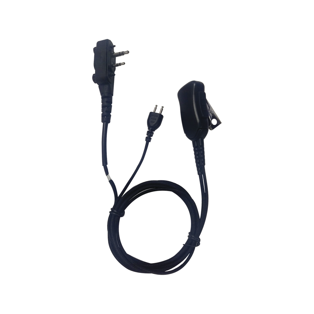 [SNP-1W-30S-BF] Micrófono audífono de 1 cable de fibra trenzada con sistema SNAP para radios Icom IC-F4003/4013/2000/4021/4031/4210/4230/IC-F14/3021/3013/3103/3003/1000/2000/S/T (con tornillos)