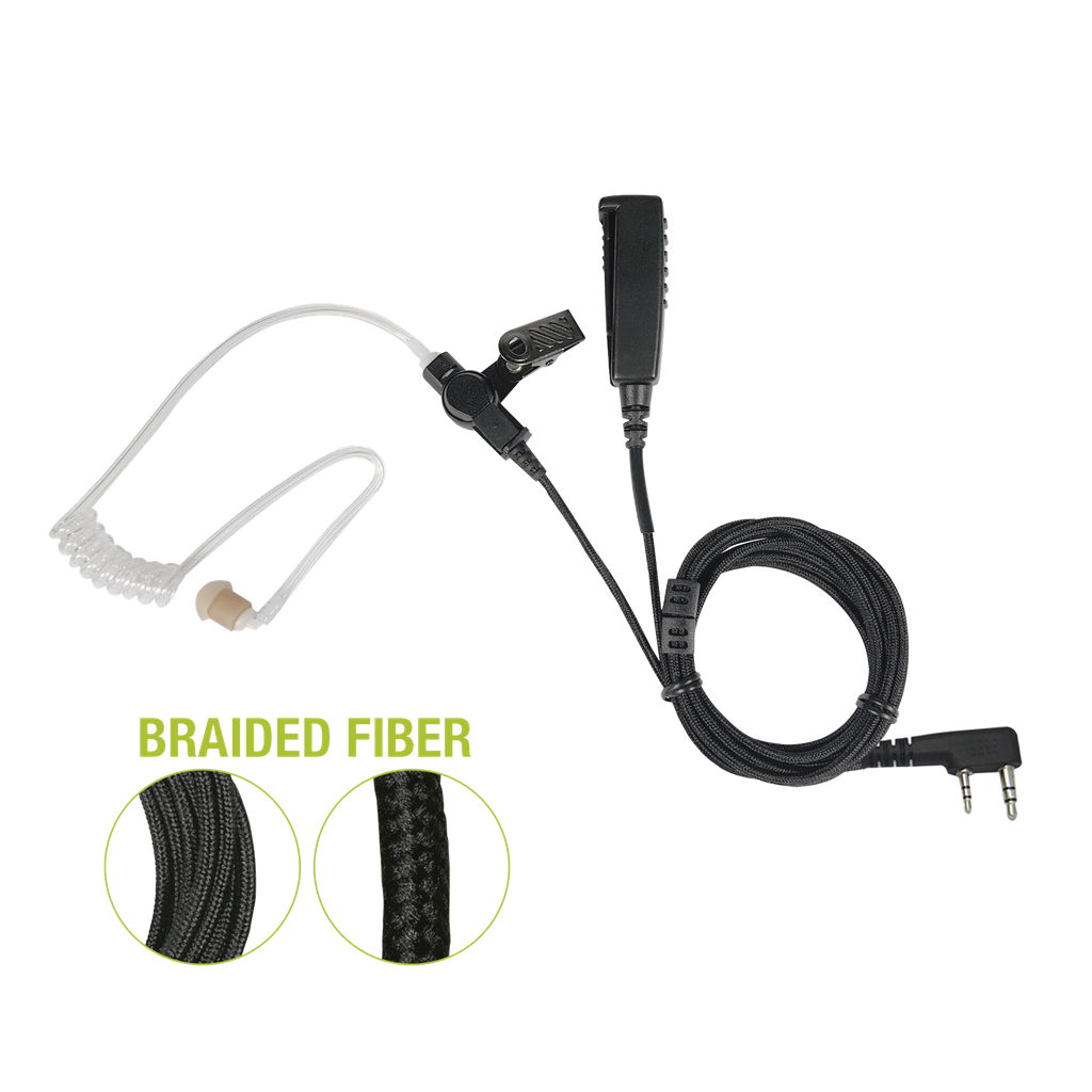 [SPM-2301-BF] Micrófono De Solapa de 2 Cables Fibra Trenzada Serie SPM2300BF Con Conector KENWOOD de 2 Pines