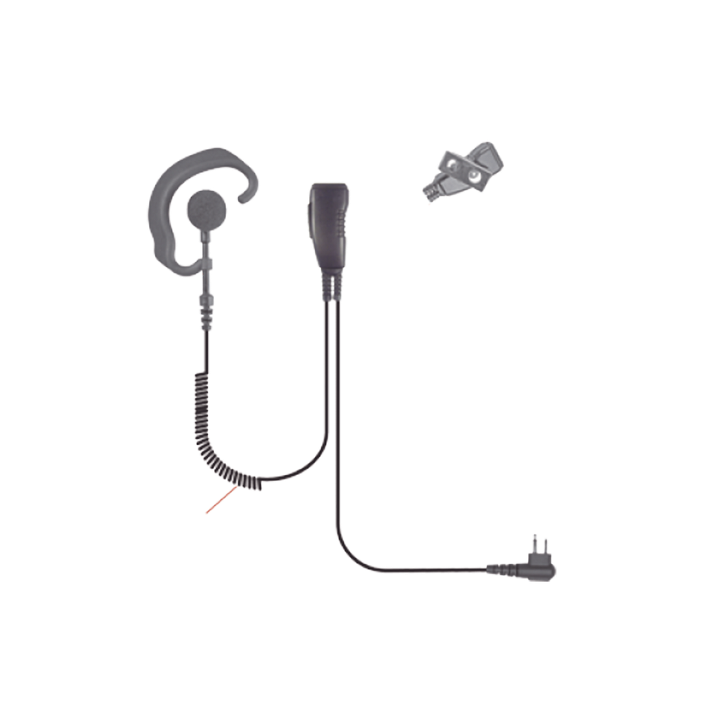 Micrófono de solapa de gancho suave para radios  HYT TC-508, TC-518, TC-580, TC-610, TC-620, TC-700/EX, PD502, PD562, PD-400 Series