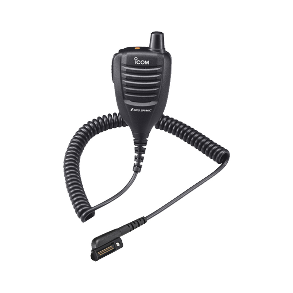 Micrófono de solapa IP67 con GPS para radios ICF52D/62D