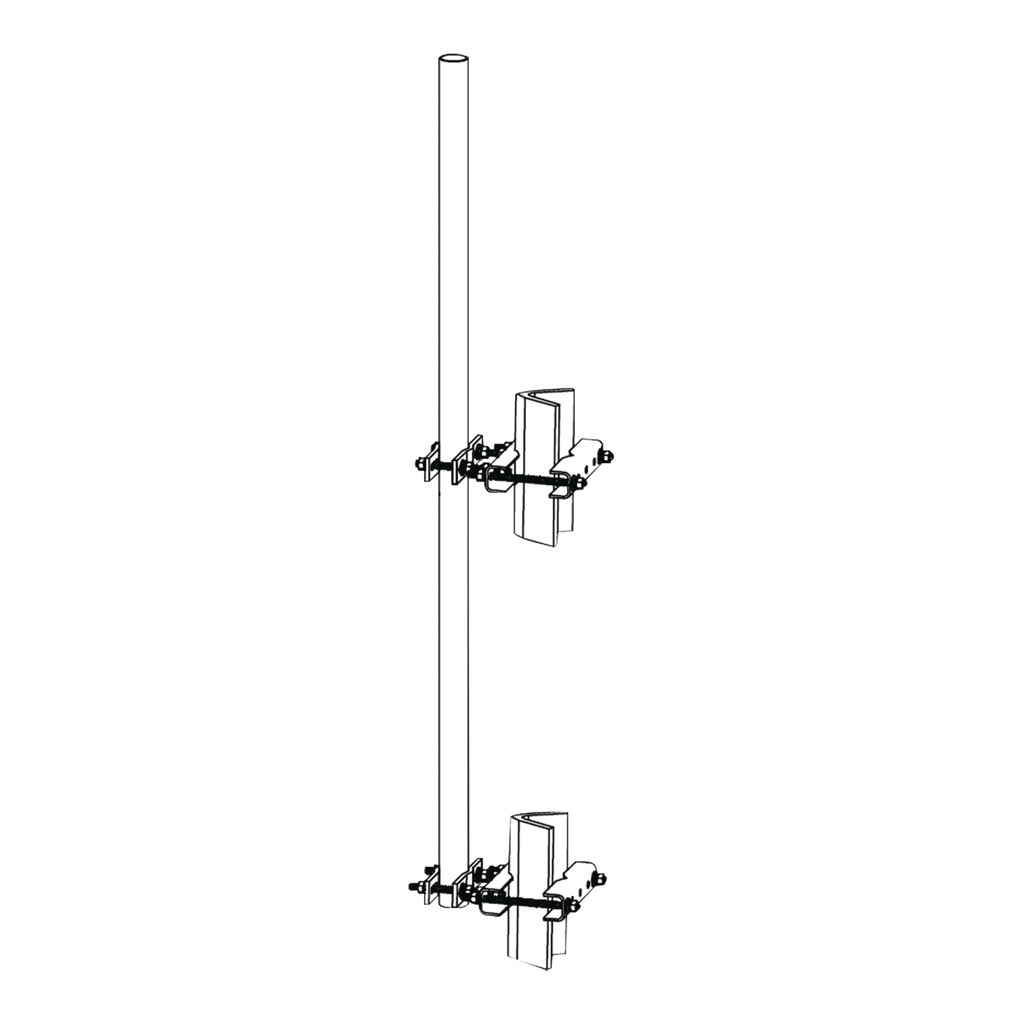[TRY-ST-LM-1.9X6] Montaje lateral con Mástil de 1.9 diam. x 6 (1.8m) longitud.