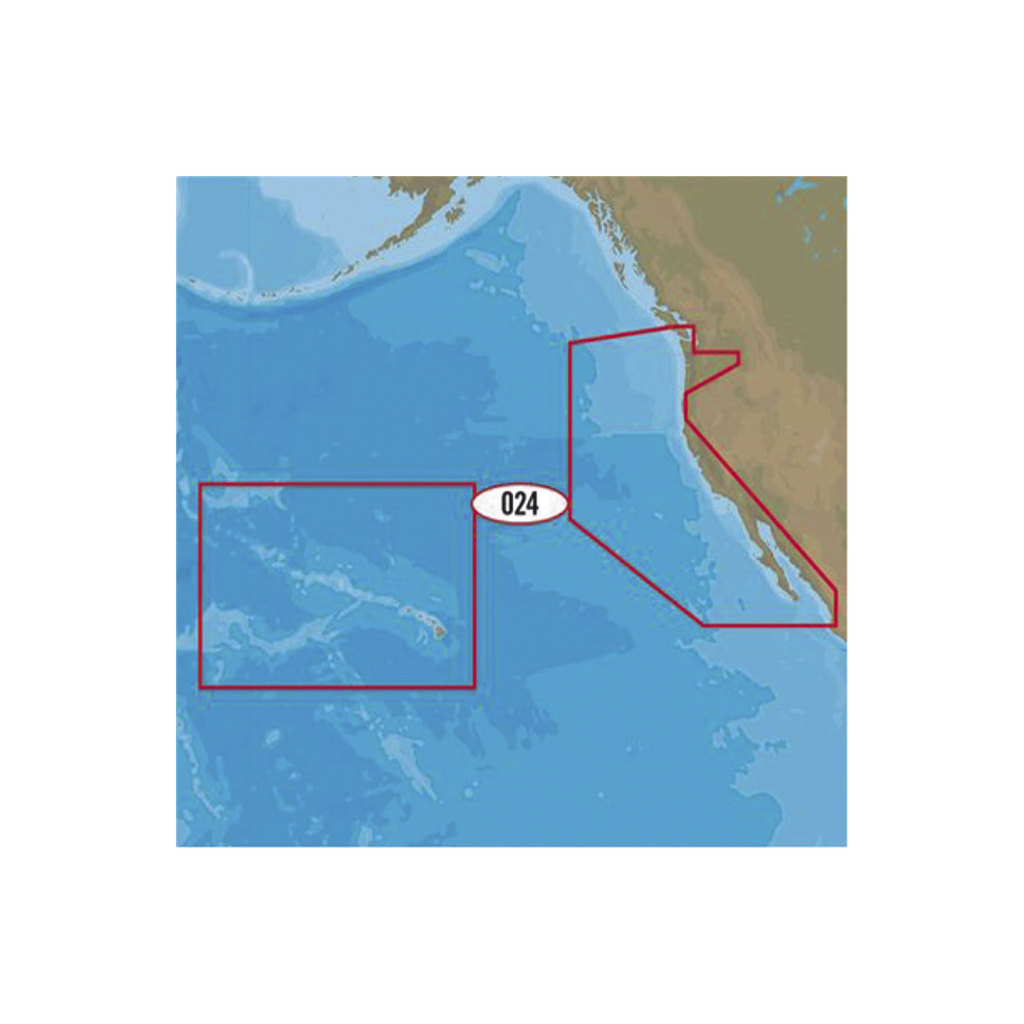 NA-D024 - Costa oeste de EE.UU y Hawai - 4D - AMER - Wide para pantallas RAYMARINE y FURUNO