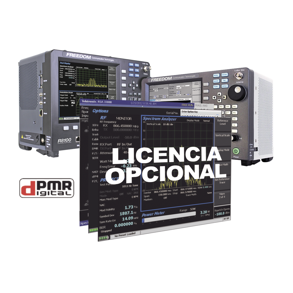 Opción de Software para prueba dPMR (Radio Móvil Privado Digital) en R8000 / R8100.