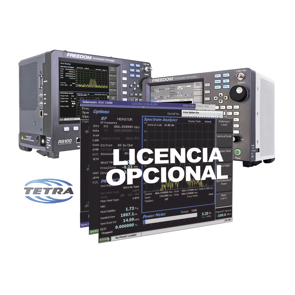 [R8-TETRA-BST1] Opción de Software para Prueba en Estación Base TETRA T1 en R8000 /R8100.