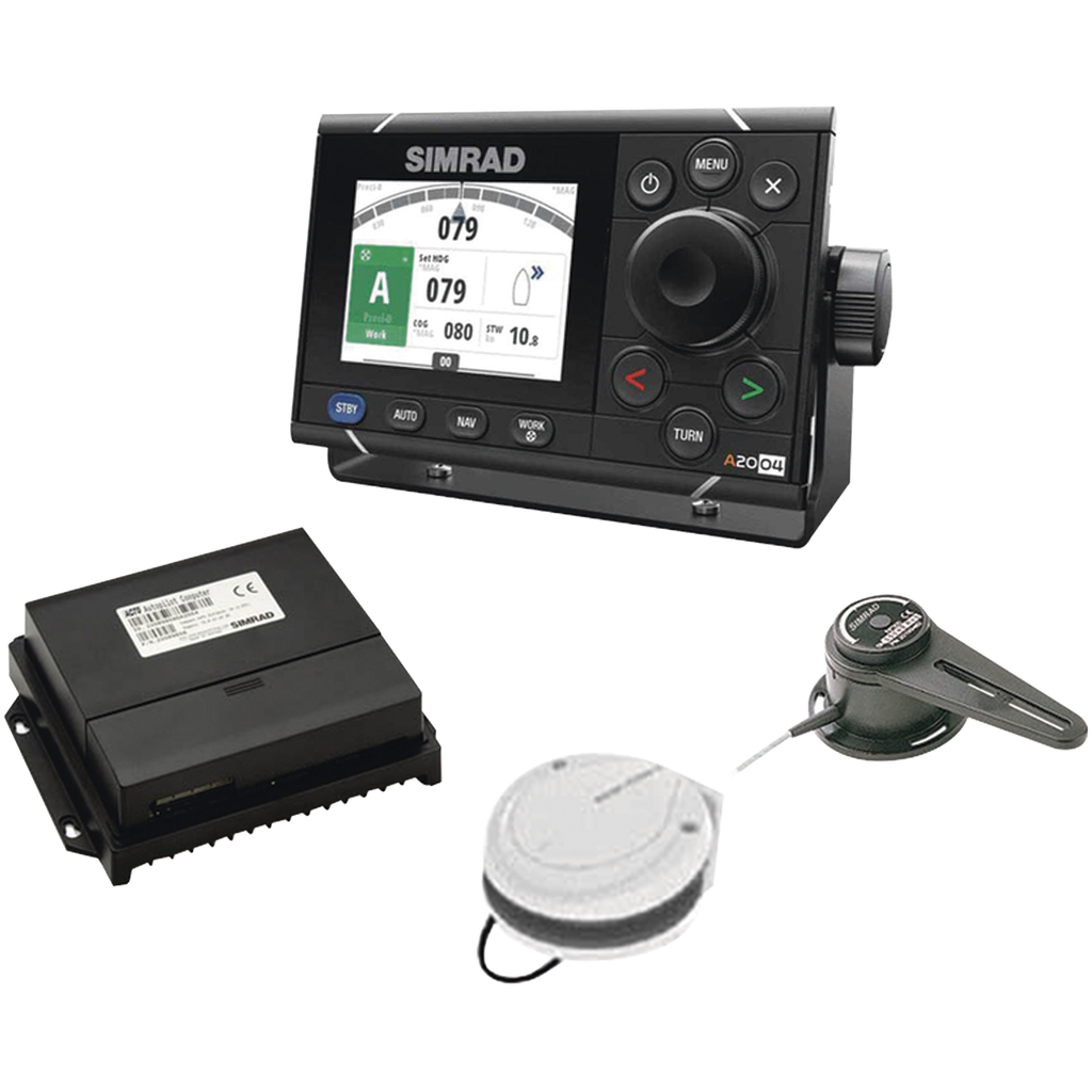 Paquete Autopiloto con controlador A2004, computadora con piloto automático AC70, retroalimentación del timón RF300 y brújula Precision 9.