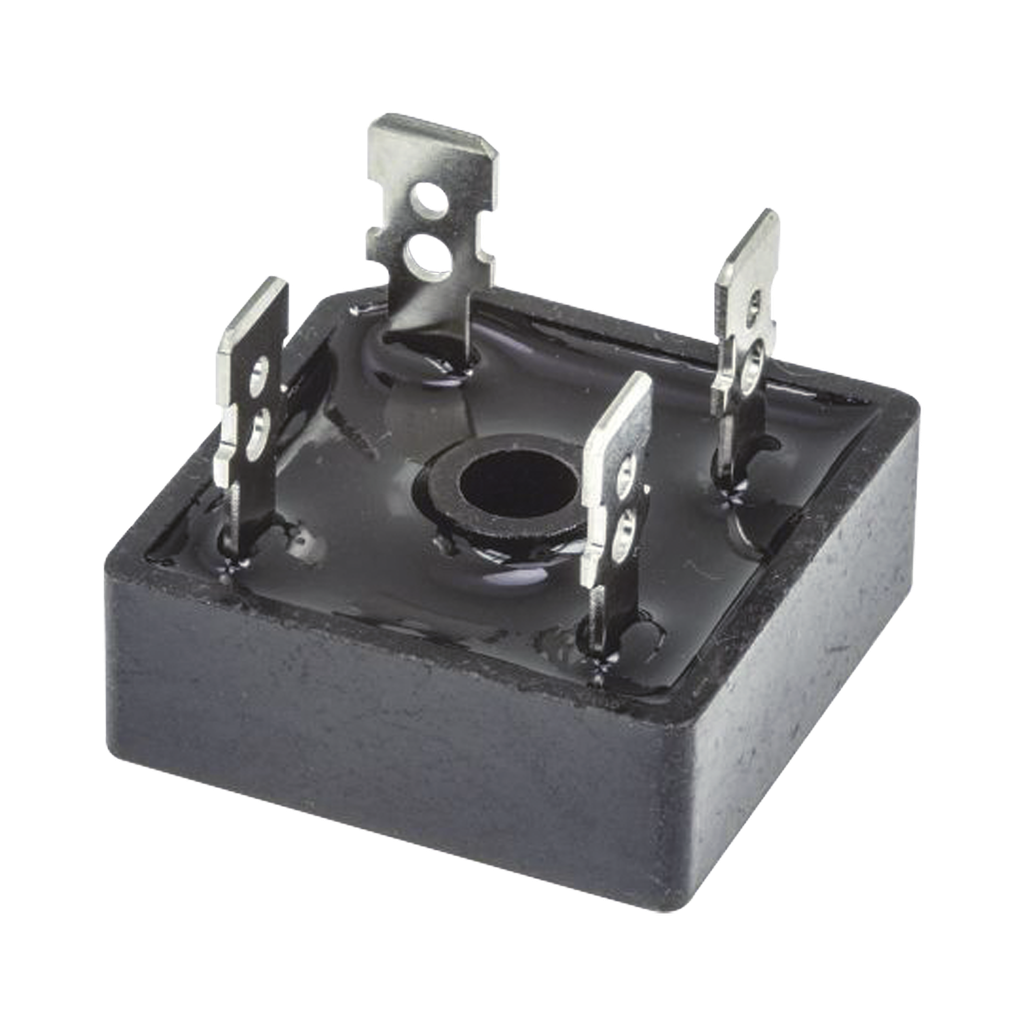 Puente de Diodos Rectificador, 35A, 600 PIV, 29 x 29 mm.