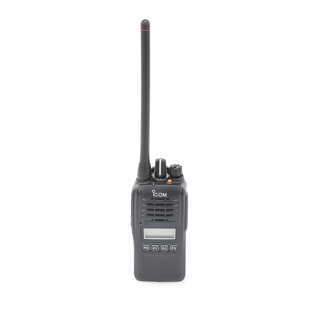 [IC-F1100DSE] Radio Digital NXDN en la banda de VHF, rango de frecuencia 136-174MHz, sumergible IP67, analógico y digital, opera en sistemas trunking y convencional, 5W de potencia.