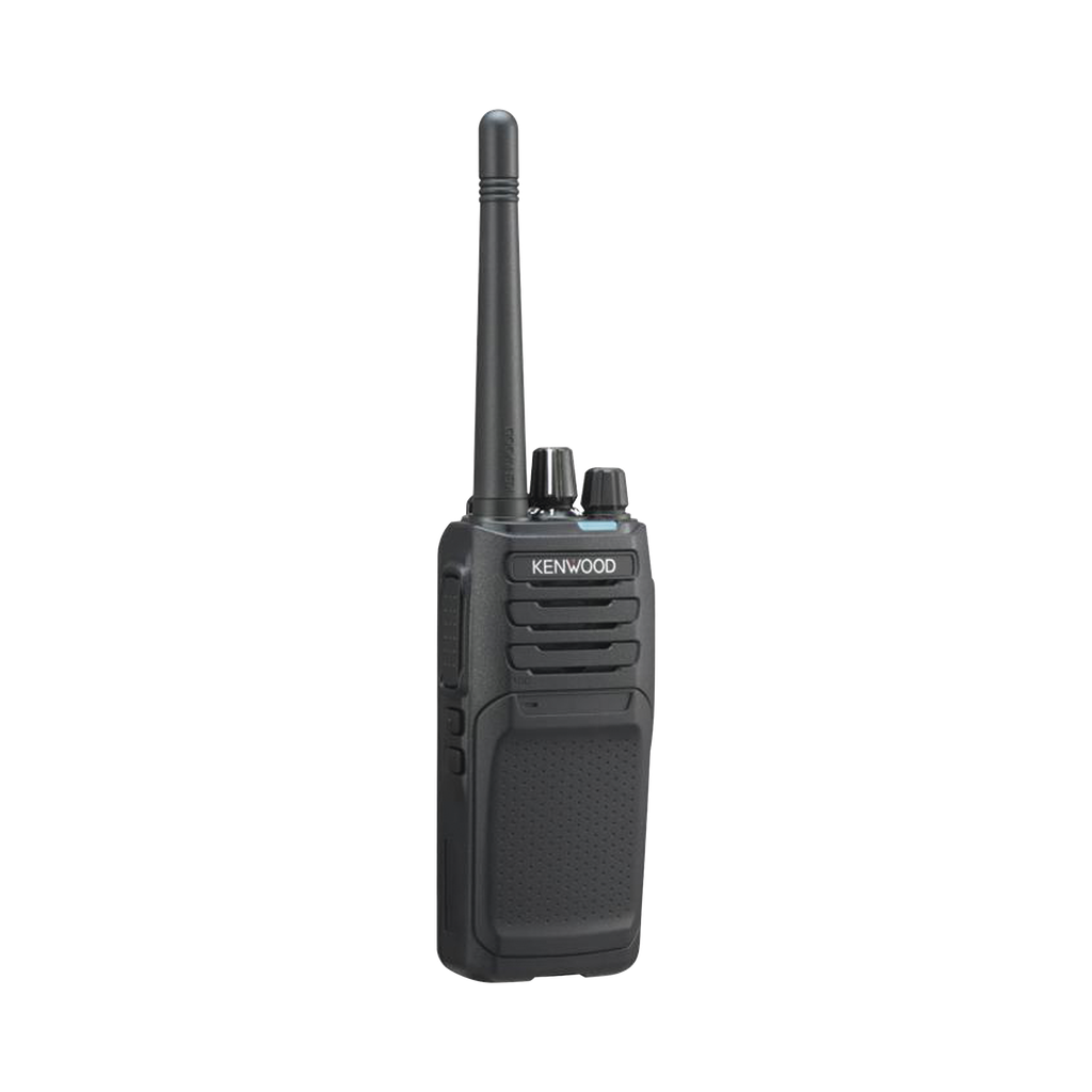 Radio portátil UHF 400-470 MHz, Digital NXDN-Analógico, 5 Watts, 64 Canales, Roaming, Encriptación, GPS*, Inc. antena, batería, cargador y clip