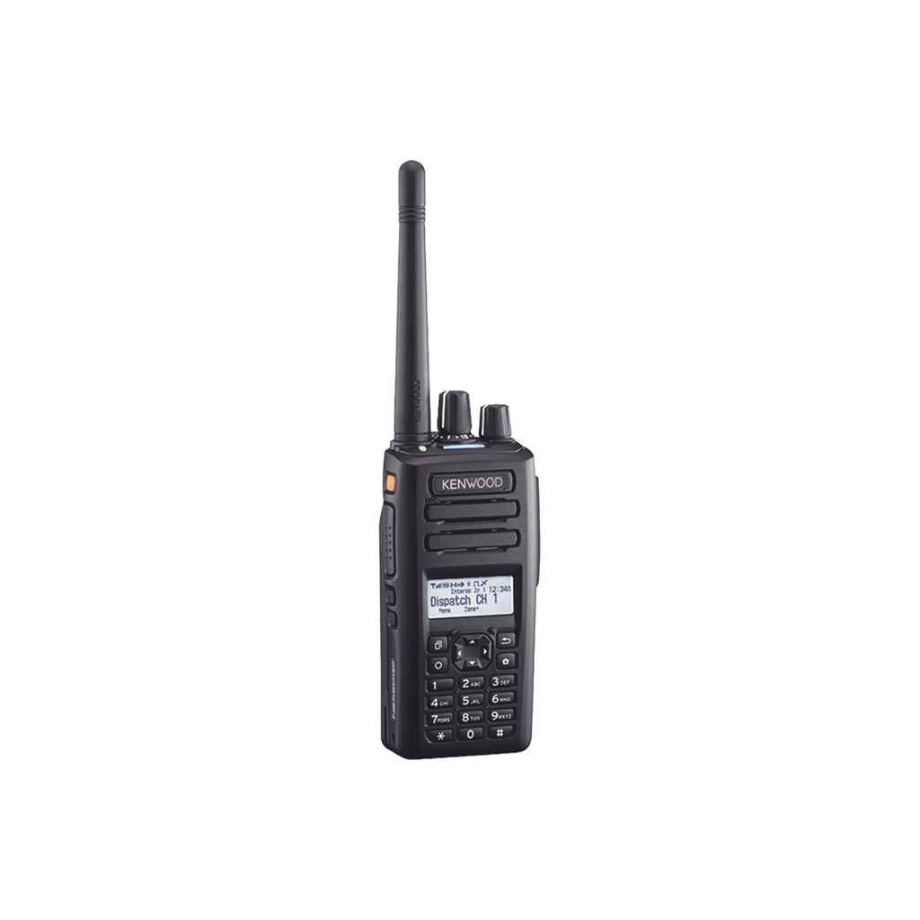 Radio portátil UHF 800/900 MHz, 260 Canales, Digital NXDN-DMR-Análogo, GPS, Bluetooth, IP67, 2 Pines, Incluye Batería-Antena-Cargador-Clip.