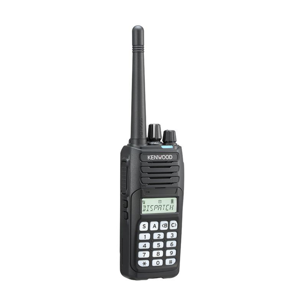[NX-1200-NK3] Radio portátil VHF 136-174 MHz, Digital NXDN-Analógico, DTMF, IP67, 5 Watts, 260 Canales, Roaming, Encriptación, GPS*, Inc. antena, batería, cargador y clip
