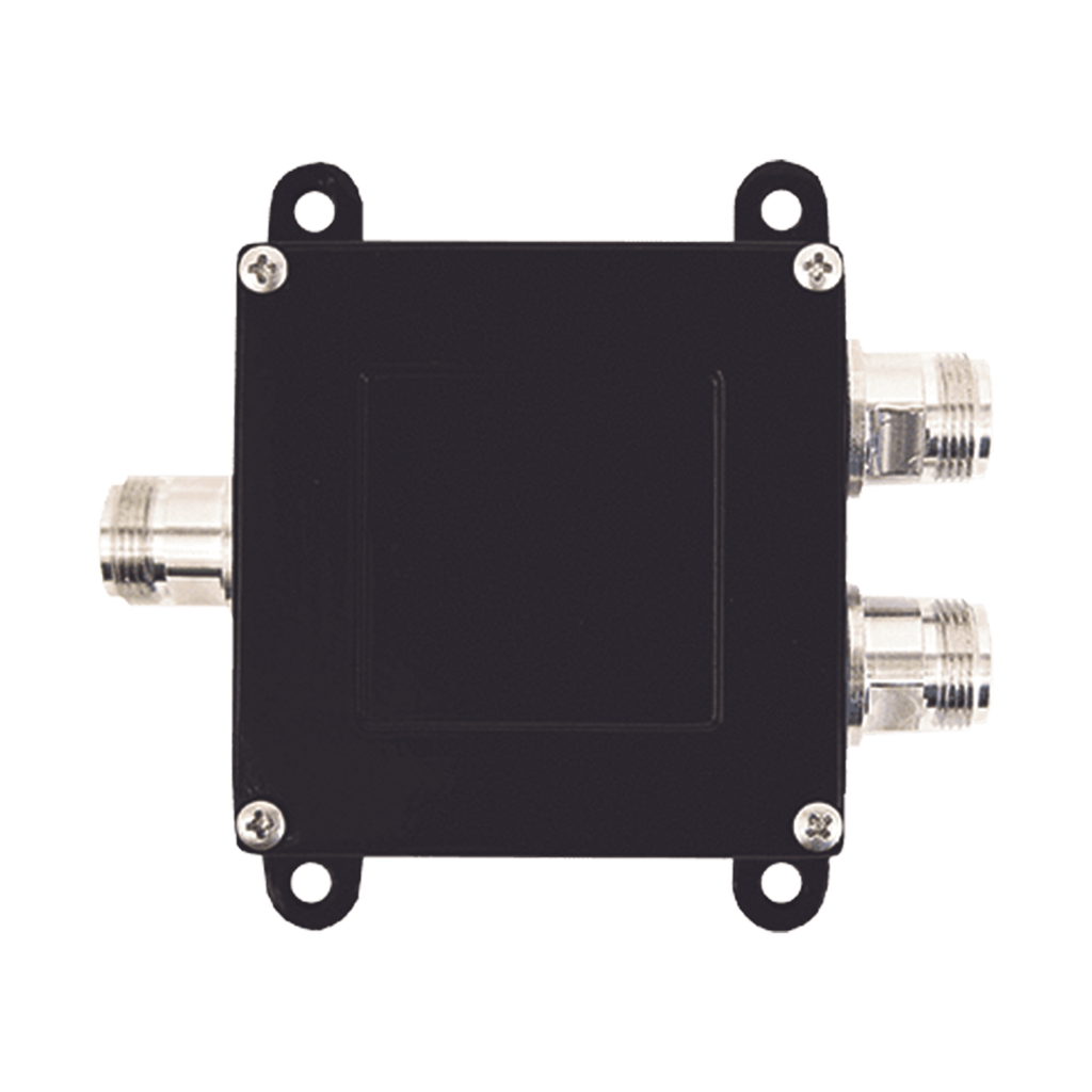 Separador TAP -7 dB con rango de frecuencia de 700 a 2500 MHz. Ideal para separar las antenas a diferentes longitudes de cable coaxial. 50 Ohm. Conectores N Hembra.