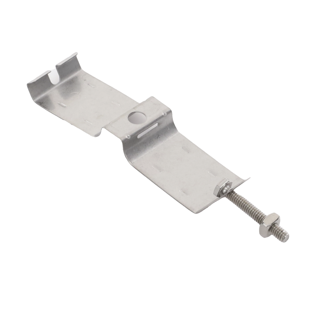 Sujetador de doble click para cable coaxial de 1 1/4  paquete de 10 piezas.