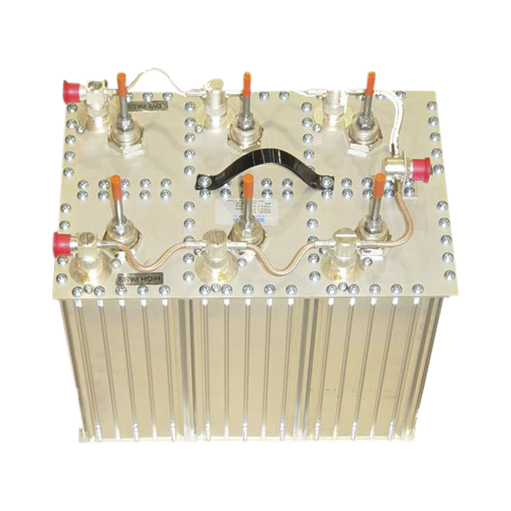 Duplexer Pasa Banda-Rechazo de Banda, 420-450 MHz, 6 Cav. de 4 por lado, 1 MHz de Ancho de Banda a 5 MHz, 350 Watt, N Hembras.