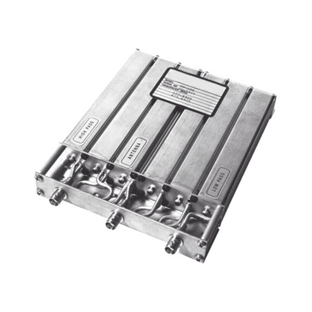 Duplexer Móvil para 406-440 MHz, 6 Cavidades, 5 a 10 MHz de Sep., 50 Watt, Conectores BNC Hembra.