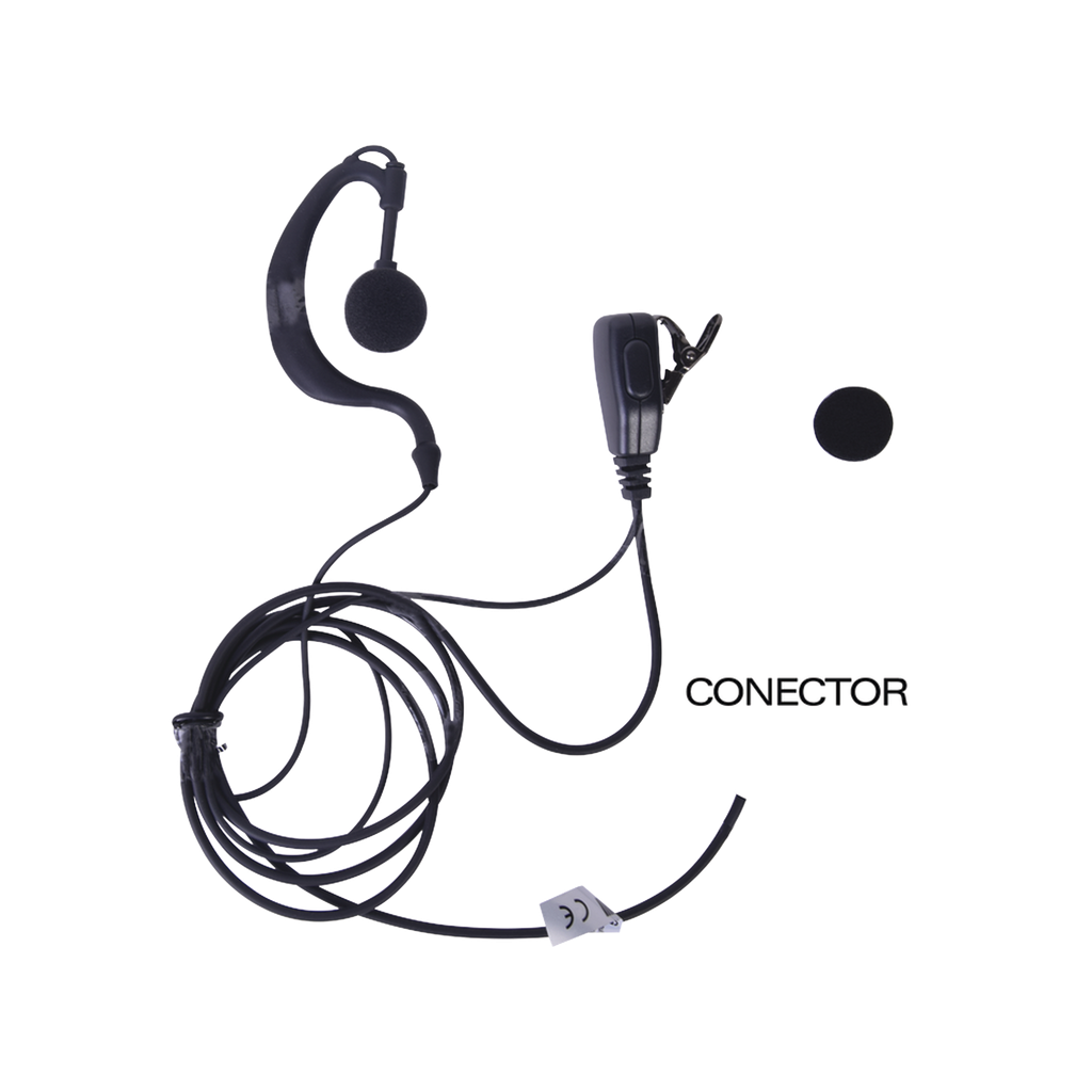 Micrófono - audífono de solapa ajustable al oído para KENWOOD PKT23K