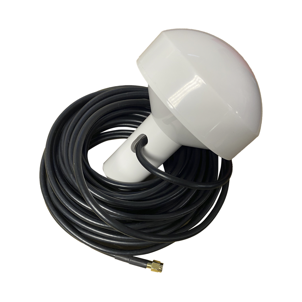 [SD-GPS-005] Antena marina de GPS con conector SMA- Macho en frecuencia 1575.42 MHz de 28 dBi. Incluye soporte rotativo