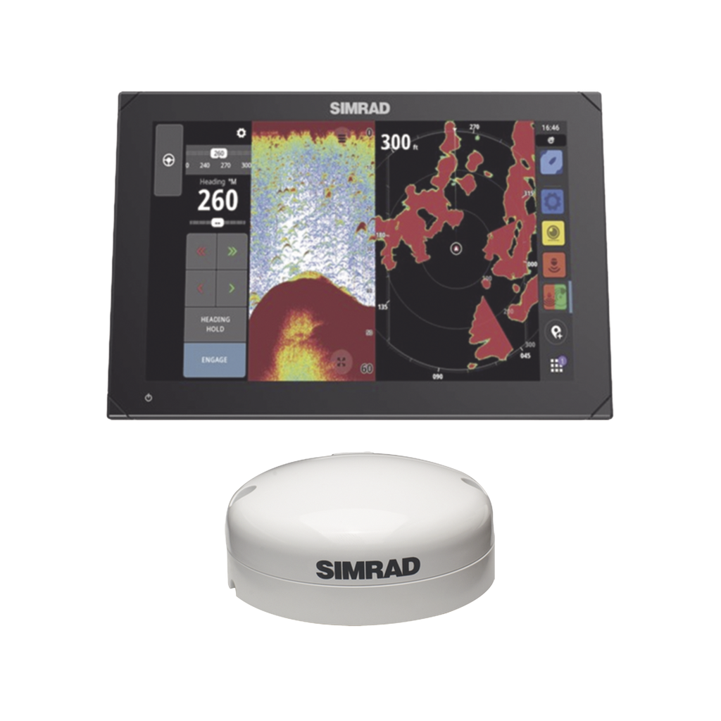 Kit de pantalla multifuncional NSX 3012 con antena de GPS externa y kit de instalación por NMEA 2000.