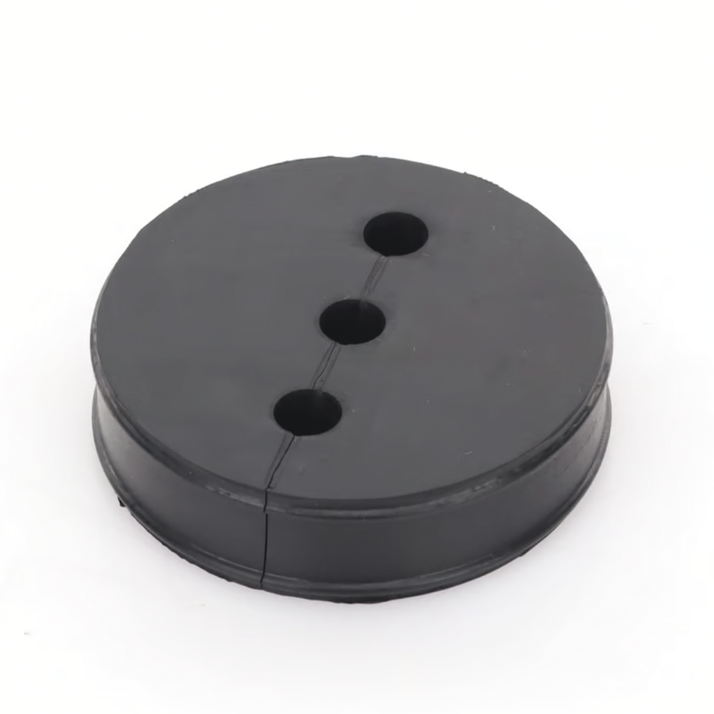 Inserto de Caucho de 4 Con Tres Orificios para Cable de 3/8 in