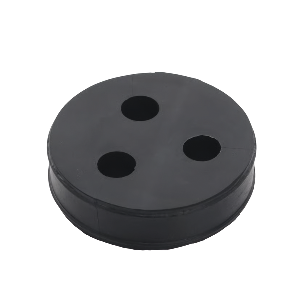 Inserto de Caucho de 4 Con Tres Orificios para Cable de 1/2 in