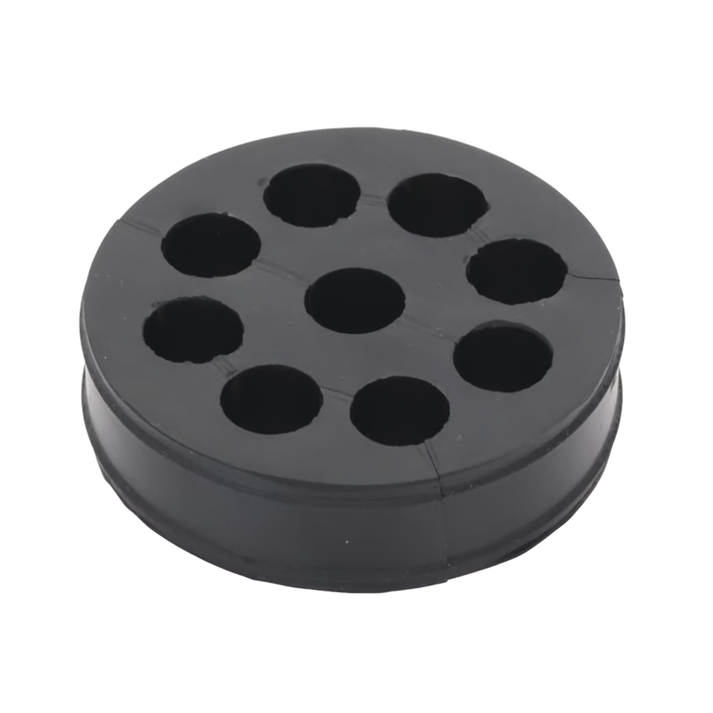 Inserto de Caucho de 4 Con Nueve Orificios para Cable de 1/2 in