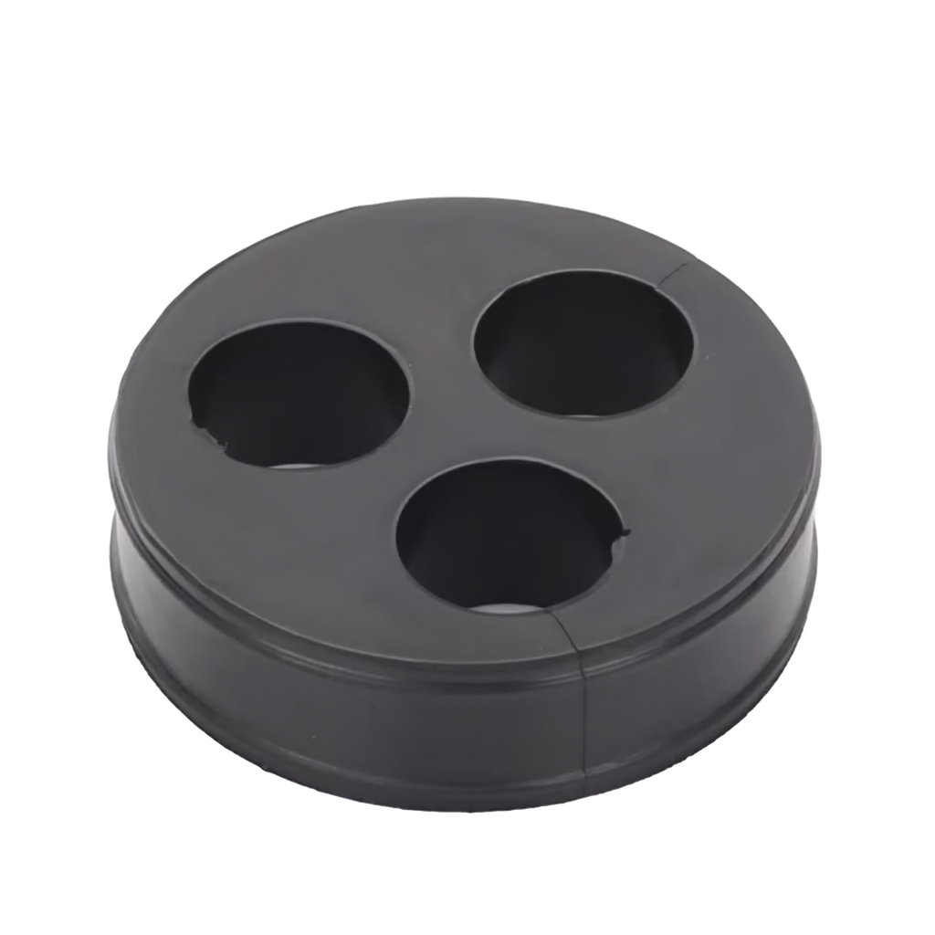 Inserto de Caucho de 4 Con Tres Orificios para Cable de 7/8 in