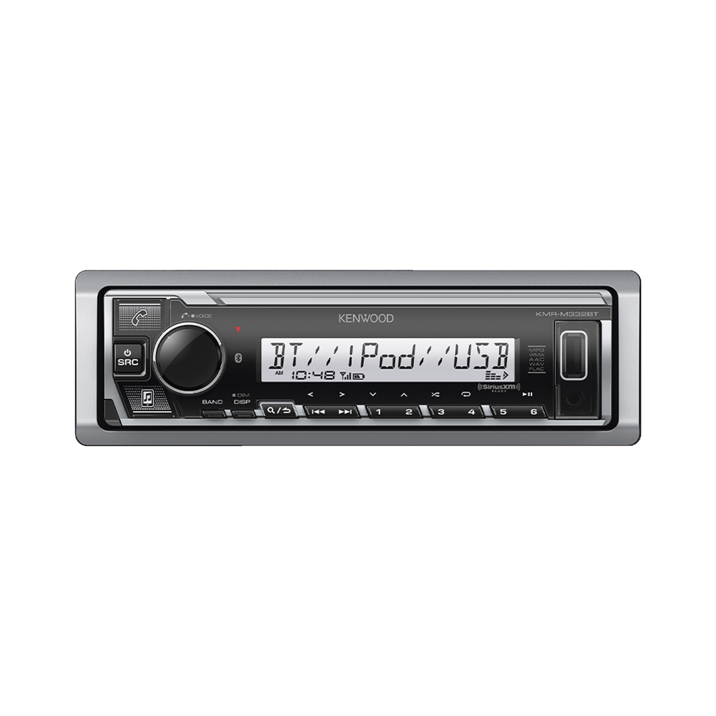 [KMR-M332BT] Estéreo marino con conexión Bluetooth, iluminación multicolor variable, con entrada USB