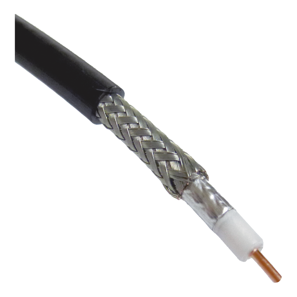 Carrete de 305m de Cable Coaxial RG-58, 50 Ohms con Conductor Sólido de Cobre