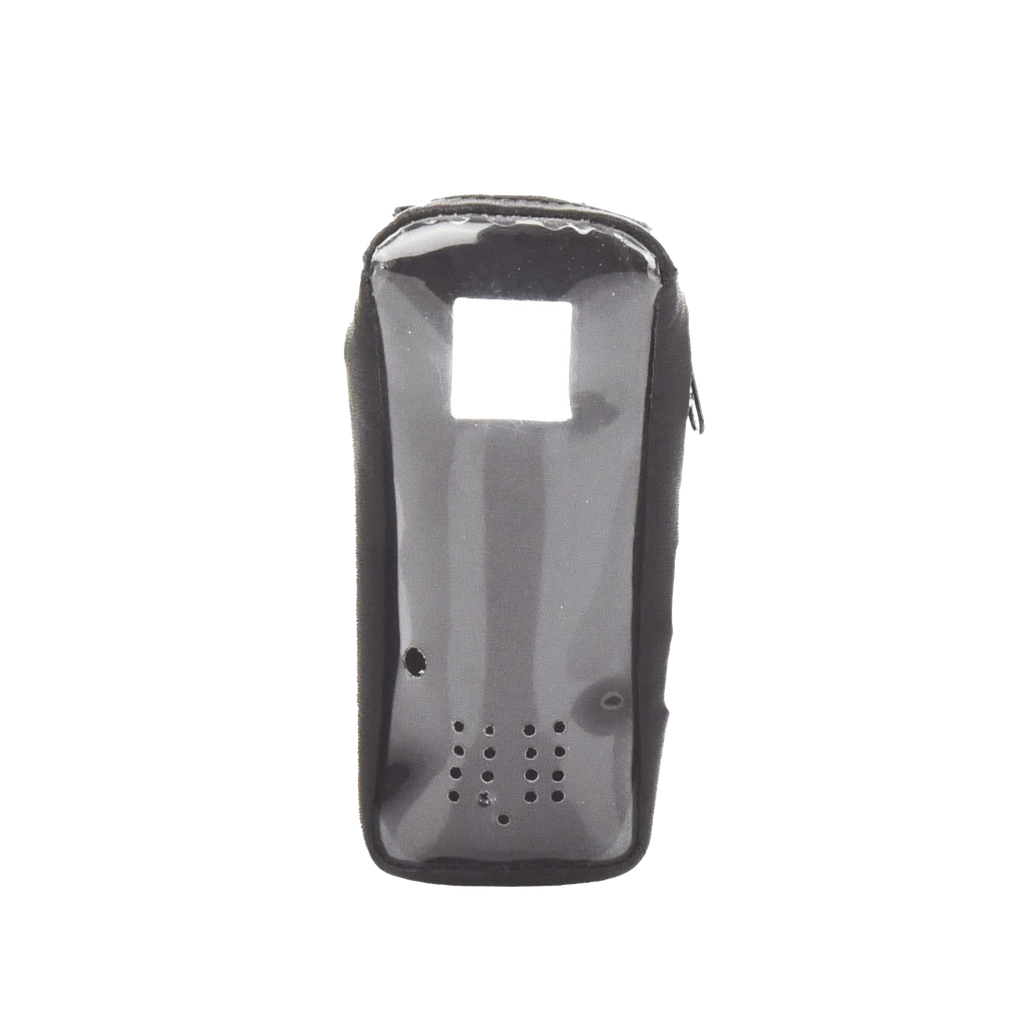 Funda de Piel Reforzada, con Frente Transparente para Serie Satelital IC-SAT100.