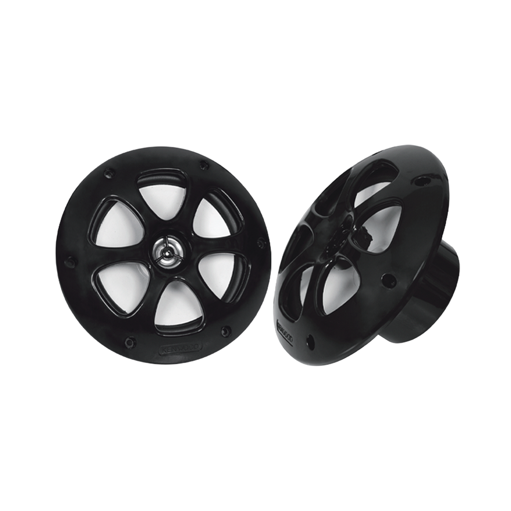 Par de altavoces fabricado en grado marinos en color negro de 6.5  de 100 W de entrada máxima