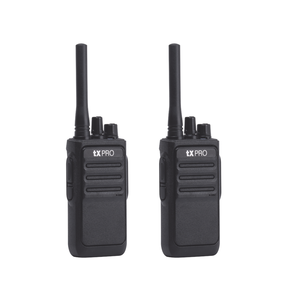 [TX-320DUO] Par de radios analógicos, listos para utilizarse, operan en UHF 400-470 MHz de 2 watts de potencia. ¡PRECONFIGURADOS!