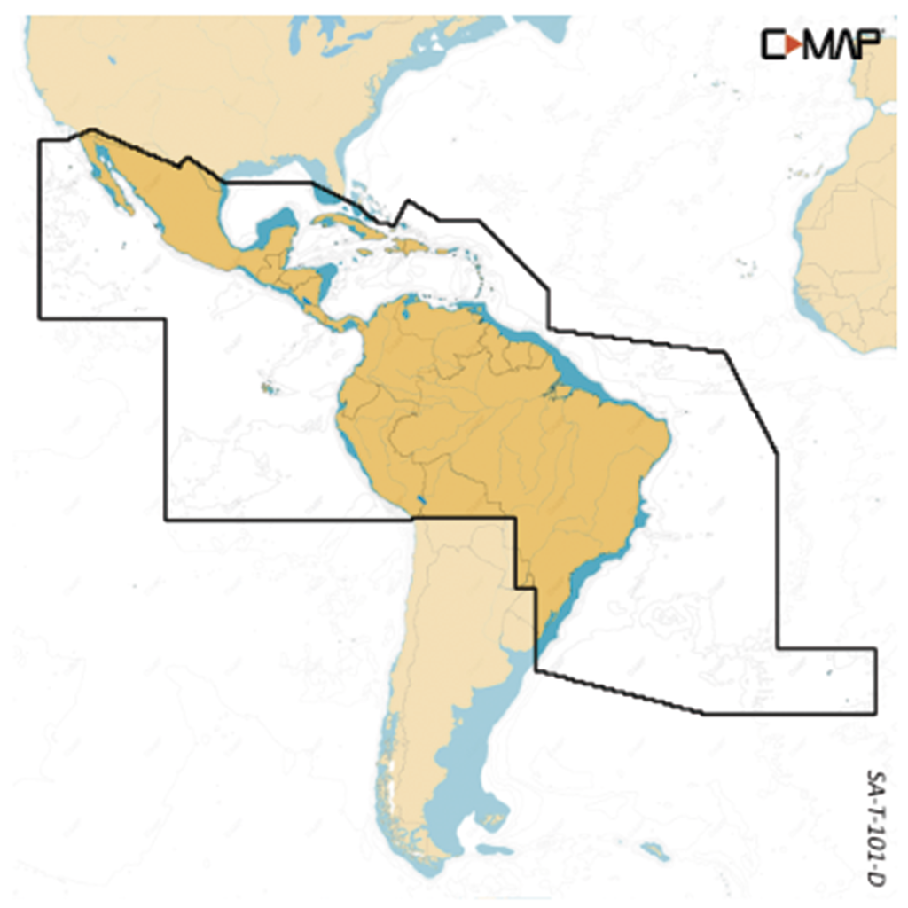 [M-SA-T-101-D-MS] Carta de navegación de América del sur de uso exclusivo para pantallas NSX