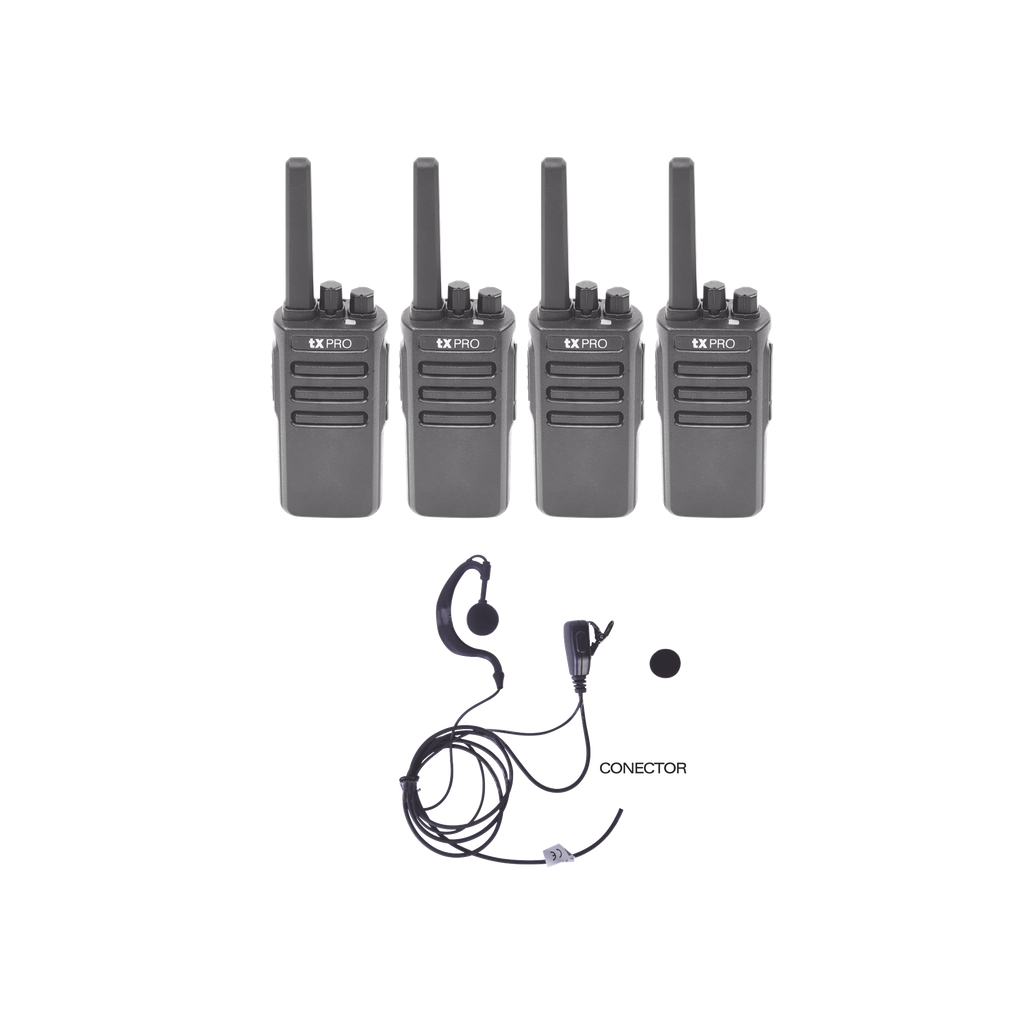 Kit de 4 radios TX600 con 4 TXEHK