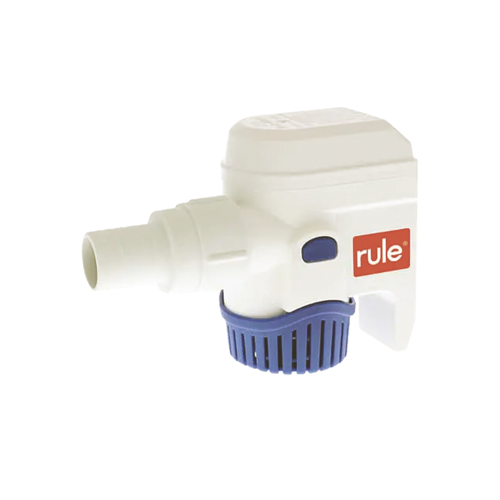 [RM500B] Bomba sumergible de achique automatizada de 500 galones por hora, para conexión de 12 Volts de corriente directa.